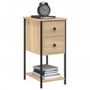 sengeborde 2 stk. 32x42x70 cm konstrueret træ sonoma-eg
