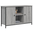 tv-bord 100x35x65 cm konstrueret træ grå sonoma-eg