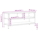 TV-skab Sonoma eg 100x35x45 cm konstrueret træ