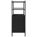bogreol 80x30x78,5 cm konstrueret træ og jern sort