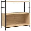 bogreol 80x30x78,5 cm konstrueret træ og jern sonoma-eg