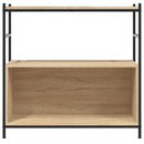 bogreol 80x30x78,5 cm konstrueret træ og jern sonoma-eg