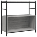 skrivebord 80x30x78,5 cm konstrueret træ og jern grå sonoma-eg