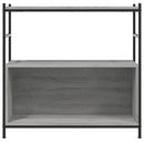 skrivebord 80x30x78,5 cm konstrueret træ og jern grå sonoma-eg