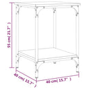 sofabord 40x40x55 cm konstrueret træ sonoma-eg