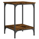 sofabord 40x40x55 cm konstrueret træ røget egetræsfarve