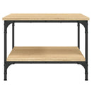 sofabord 55x55x40 cm konstrueret træ sonoma-eg