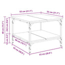 sofabord 55x55x40 cm konstrueret træ sonoma-eg