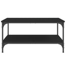 sofabord 80x80x40 cm konstrueret træ sort