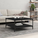 sofabord 80x80x40 cm konstrueret træ sort
