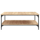 sofabord 100x100x40 cm konstrueret træ sonoma-eg