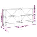 konsolbord 160x30x75 cm konstrueret træ og jern sonoma-eg