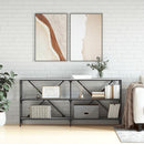 konsolbord 160x30x75 cm konstrueret træ og jern grå sonoma-eg