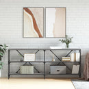 konsolbord 180x30x75 cm konstrueret træ og jern grå sonoma-eg