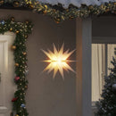 juledekorationer med LED-lys 3 stk. 57 cm foldbar hvid