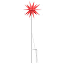 juledekoration med LED-lys og jordspyd 3 stk. 57 cm foldbar rød