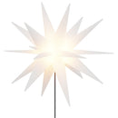 juledekoration m. LED-lys og jordspyd 3 stk. 57 cm foldbar hvid