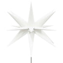 juledekoration m. LED-lys og jordspyd 3 stk. 57 cm foldbar hvid