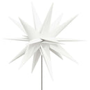 juledekoration m. LED-lys og jordspyd 3 stk. 57 cm foldbar hvid