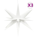 juledekorationer med LED-lys 3 stk. 100 cm foldbar hvid