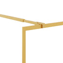 brusevæg 80x195 cm klart sikkerhedsglas guldfarvet