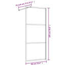 brusevæg 90x195 cm klart sikkerhedsglas guldfarvet