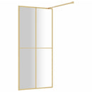 brusevæg 80x195 cm klart sikkerhedsglas guldfarvet