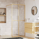 brusevæg 80x195 cm klart sikkerhedsglas guldfarvet