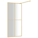 brusevæg 100x195 cm klart sikkerhedsglas guldfarvet