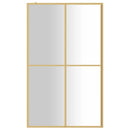 brusevæg 118x195 cm klart sikkerhedsglas guldfarvet