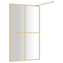 brusevæg 118x195 cm klart sikkerhedsglas guldfarvet