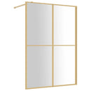 brusevæg 140x195 cm klart sikkerhedsglas guldfarvet