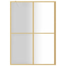 brusevæg 140x195 cm klart sikkerhedsglas guldfarvet