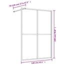 brusevæg 140x195 cm klart sikkerhedsglas guldfarvet