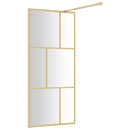 brusevæg 80x195 cm klart sikkerhedsglas guldfarvet