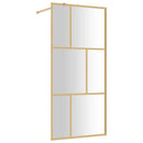 brusevæg 90x195 cm klart sikkerhedsglas guldfarvet