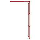 brusevæg 115x195 cm klart sikkerhedsglas rød