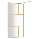 brusevæg 115x195 cm klart sikkerhedsglas guldfarvet