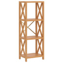 reol med 4 hylder 40x30x112 cm massivt egetræ