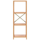 reol med 4 hylder 40x30x112 cm massivt egetræ