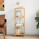 reol med 4 hylder 40x30x112 cm massivt egetræ