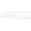 udendørs hundegård 4x16x2 m galvaniseret stål sølvfarvet