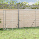 udendørs hundegård 4x16x2 m galvaniseret stål sølvfarvet