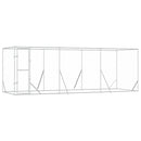 udendørs hundegård 6x2x2 m galvaniseret stål sølvfarvet