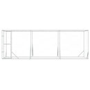 udendørs hundegård 6x2x2 m galvaniseret stål sølvfarvet