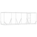 udendørs hundegård 6x2x2 m galvaniseret stål sølvfarvet