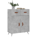 skænk 69,5x34x90 cm konstrueret træ betongrå