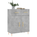 skænk 69,5x34x90 cm konstrueret træ betongrå