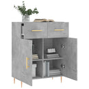 skænk 69,5x34x90 cm konstrueret træ betongrå
