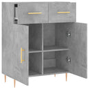 skænk 69,5x34x90 cm konstrueret træ betongrå